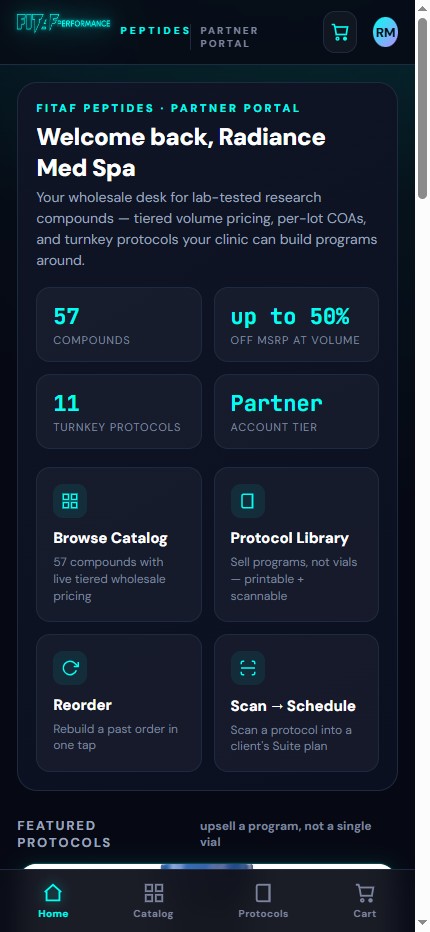 Partner Portal wholesale dashboard